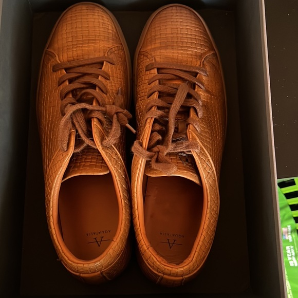 Aquatalia Tan Leather Sneaker - Picture 3 of 3